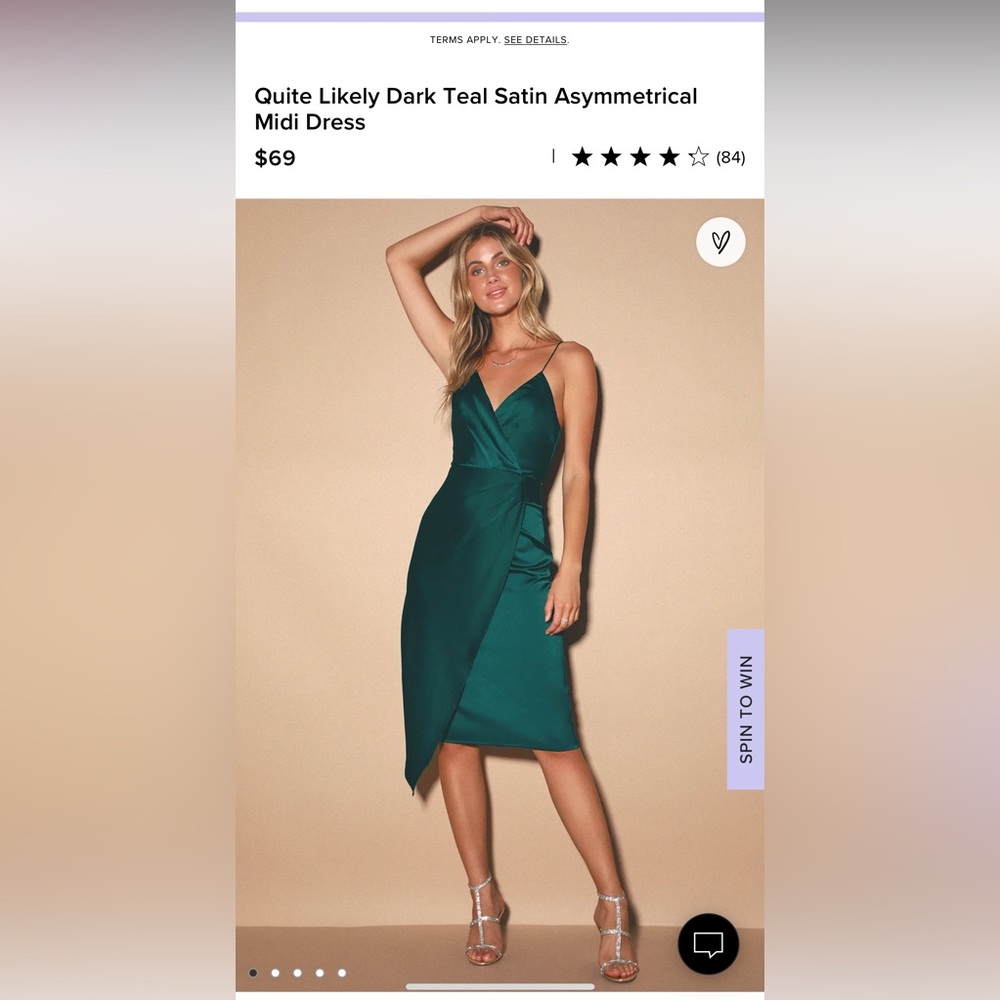 Teal asymmetrical dress from Lulus